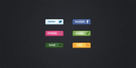 Social Buttons Psd Free Psd Resources