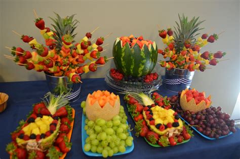 Our Fruit Display From Our Graduation Party Very Easy And Fun To Do Fruit Platter Fruit