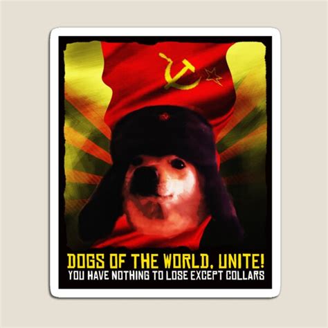 Communist Comrade Doggo Meme Funny Doge Dog Jimbo With
