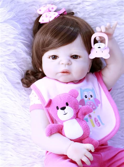 Npk Real 57cm Full Body Silicone Girl Reborn Babies Doll Bath Toy