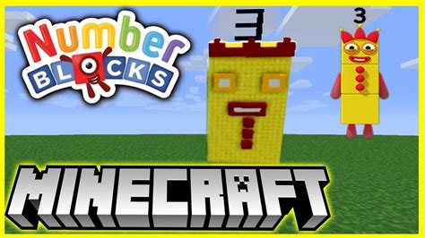 Making Numberblocks 3 In Minecraft Numberblocks In Minecraft Youtube
