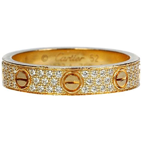 Cartier Diamond Gold Love Wedding Band Ring For Sale At 1stdibs