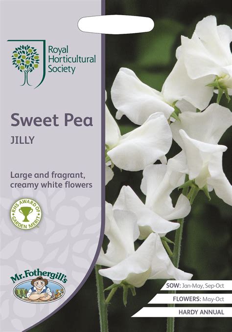 Mr Fothergills Flower Rhs Sweet Pea Jilly 25 Seeds 5011775274478