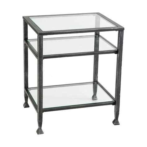 Black Metal End Table Ck8772 The Home Depot Metal End Tables Sofa End Tables Furniture