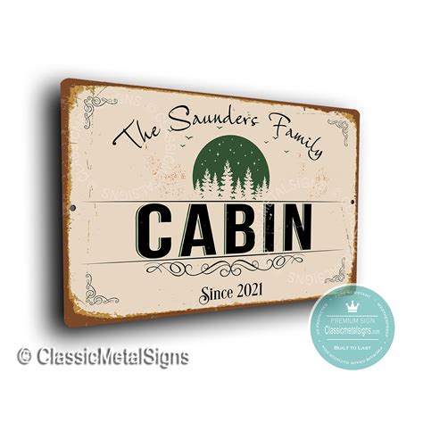 Personalized Cabin Sign T For Cabin Owner Cabin Decor