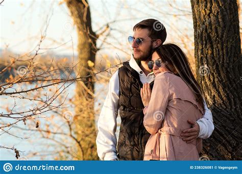 Outdoor Shot Young Loving Couple Walking Stock Image Image Of Outdoor