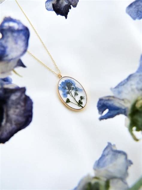 Maybe you would like to learn more about one of these? Pressed Flower Forget-Me-Not Necklace Dried Flower Jewelry ...