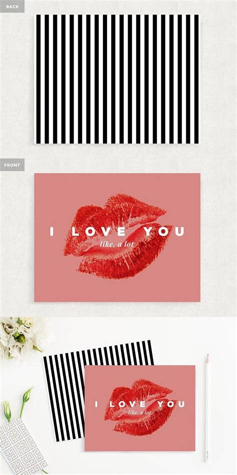 Card is piece of dense, rigid paper. Printable "I Love You" Card Template | Stationery ...