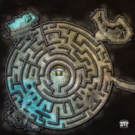Under Ziggurat Maze Battle Map Dungeon Maps Tabletop Rpg Maps