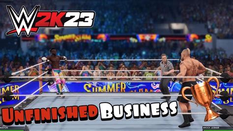 WWE 2K23 Unfinished Business Trophy Achievement Guide YouTube