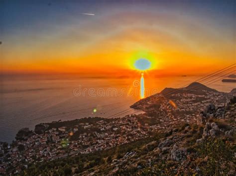 Sunset Dubrovnik Croatia Stock Image Image Of Dubrovnikneretva