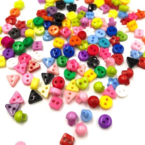 Buy 100pcs 6mm Resin Mini Tiny Buttons Craft Sewing