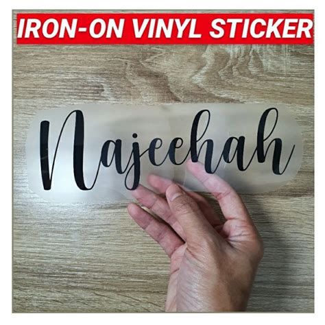 Custom Heat Transfer Vinyl Iron On Decal Apparel Decal Sticker Bajutote Bag Shopee