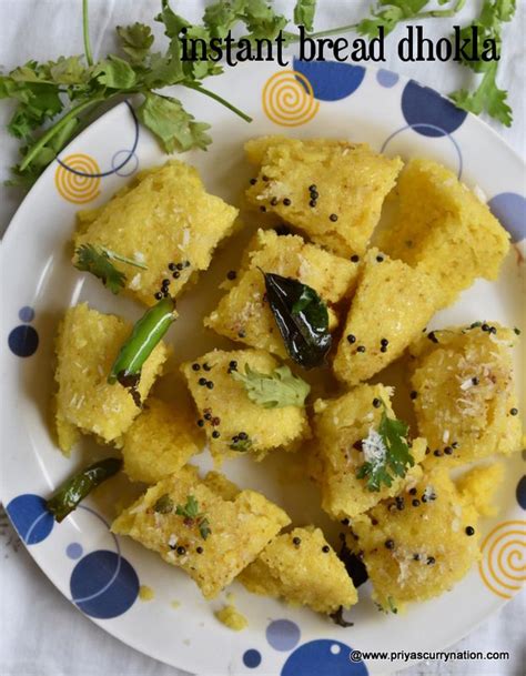 Instant Bread Dhokla Recipe How To Make Bread Dhokla Quick Easy