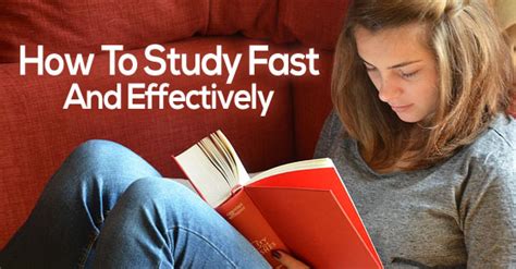 How To Study Quickly And Effectively For Exams Study Poster