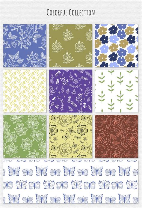 30 Botanic Patterns 49861 Patterns Design Bundles