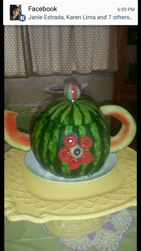 Very simple fruit carving with step by step instructions. Watermelon bowl for fruit at a 
