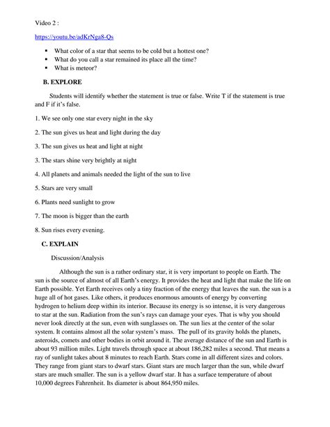 Solution Lesson Plan In Grade 5 Science Studypool