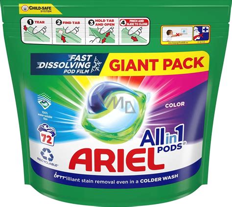 Ariel All In 1 Pods Color Gel Capsules For Coloured Laundry 72 Pcs