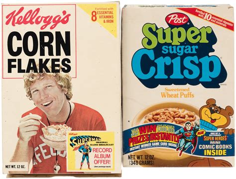 Hakes Kelloggs Corn Flakes Superman Record And Post Super Sugar