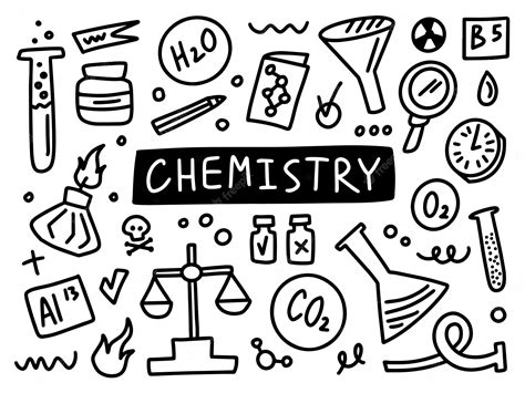 Premium Vector Chemistry Doodle Line Set School University Outline