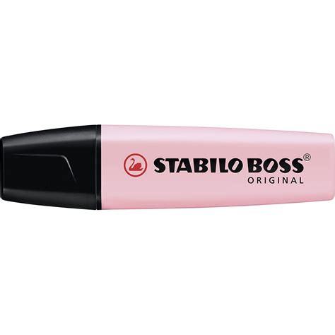 Stabilo Boss Original Highlighter Chisel Tip Pastel Pink Blush Ink
