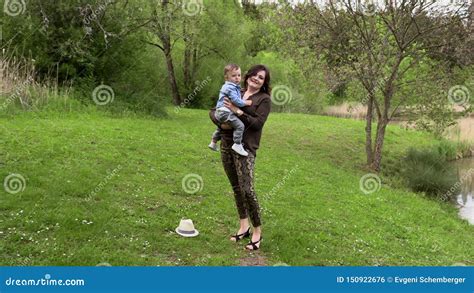 Mom Walks With Her Little Son Stock Footage Video Of Female Happy 150922676