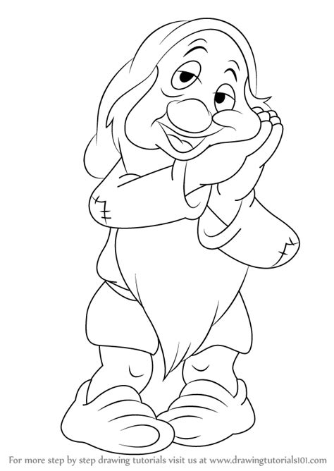 Learn How To Draw Sleepy Dwarf From Snow White And The