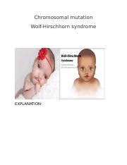 Salvo Docx Chromosomal Mutation Wolf Hirschhorn Syndrome EXPLANATION Wolf Hirschhorn Syndrome