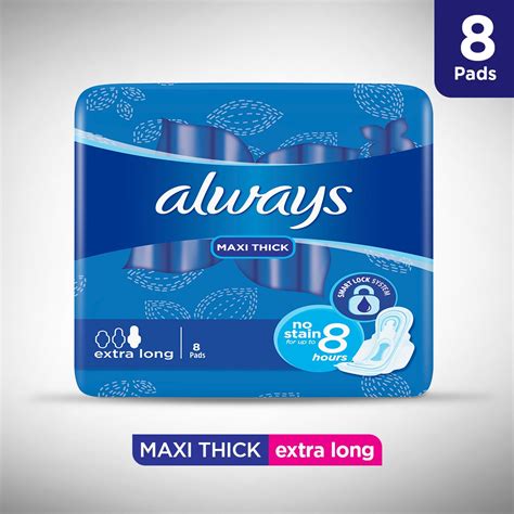 Buy Always Thicks Maxi Night Sanitary Pads Extra Long Single Pack 8
