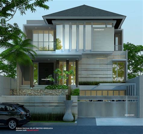 desain rumah  lantai minimalis tropis gading griya
