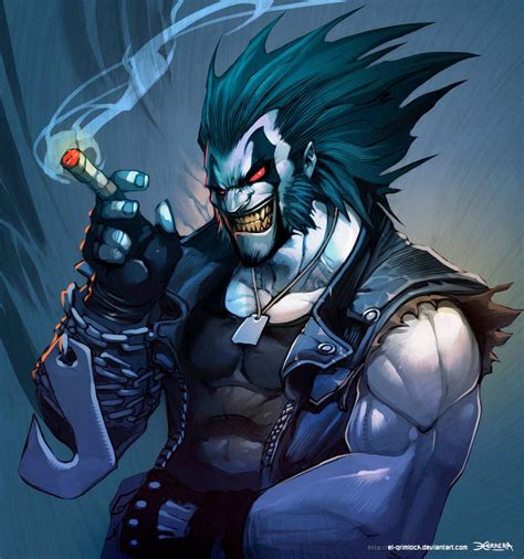 Lobo Time Lapse Video By El Grimlock Dc Comics Characters Comic