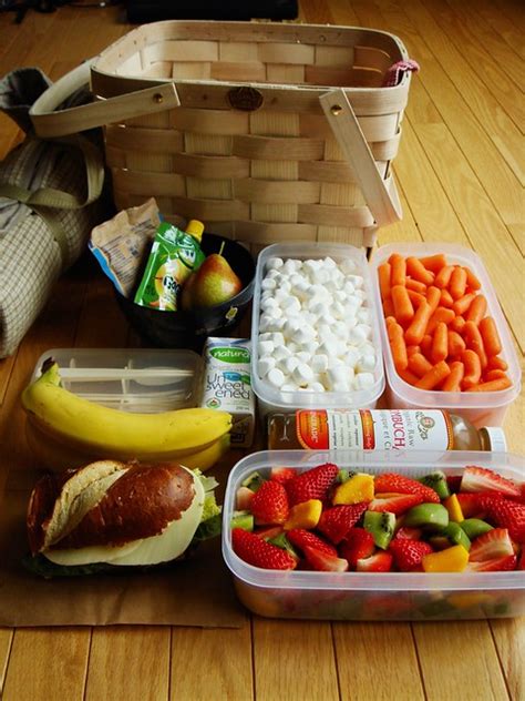 Right now forecasts are in the 90s with high humidity, so anything that will go off/melt is out. A Picnic Basket For Road Trip - Dessert By Candy