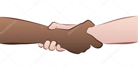 interracial handshake grip stock vector by ©furian 69308049