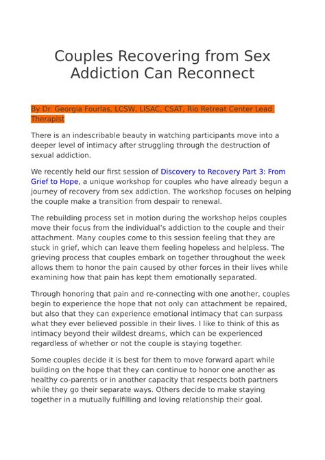 ppt couples recovering from sex addiction can reconnect powerpoint presentation id 7553931