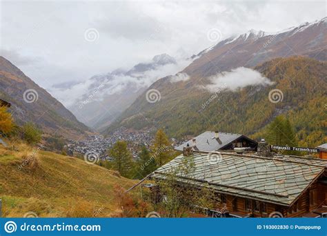 Zermatt Switzerland October 21 2019view Of The Old Building On Furi