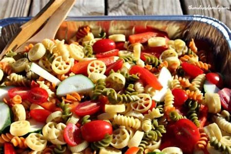 Chickpea pasta salad in a jar. Christmas Pasta Salad - The Melrose Family