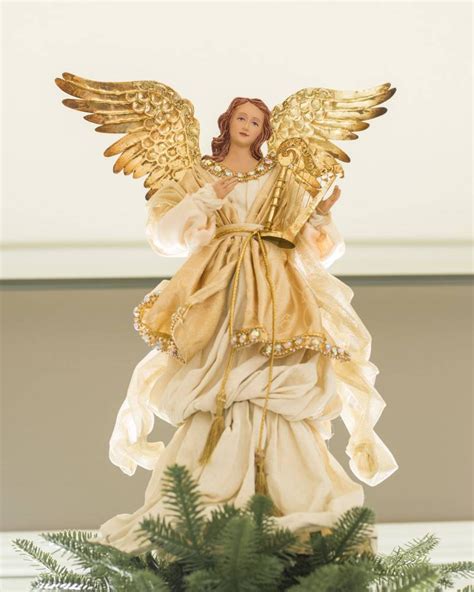 Ange pour sapin de Noël doré fait main Balsam Hill Angel tree Angel christmas tree topper