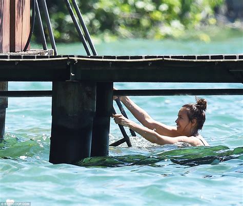 Irina Shayk Wears Black Bikini As She Enjoys Lake Swim With Shirtless Bradley Cooper Daily