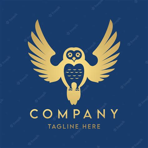 Premium Vector Golden Owl Logo