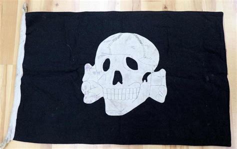 Sold Price Wwii German Reich Large Ss Totenkopf Flag March 3 0122 9