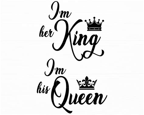 Im Her King Im His Queen Svg King And Queen Svg Etsy