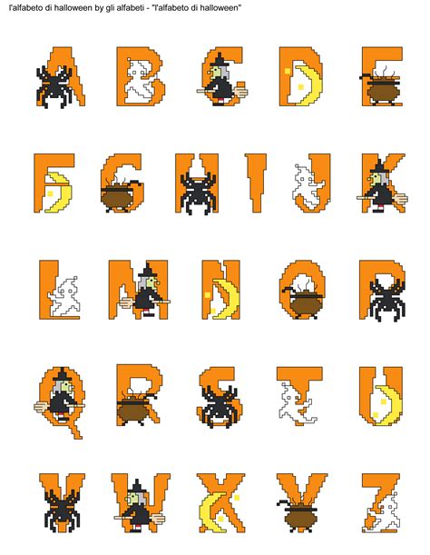Alfabeto Di Halloween S Alphabet Cross Stitch Alphabet Alphabet And