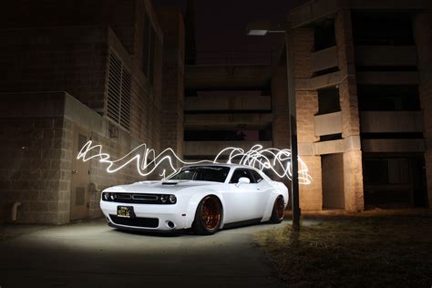 Dodge Challenger Muscle Car Photography Long Exposure Wallpaperhd Cars