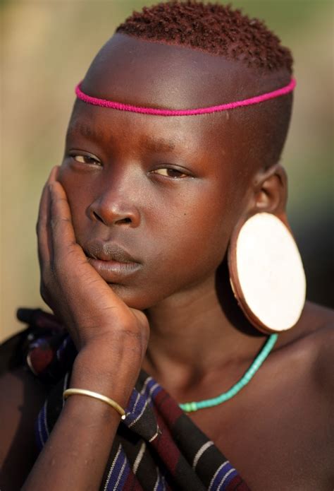 Ethiopian Tribes Mursi Girl Dietmar Temps Photography
