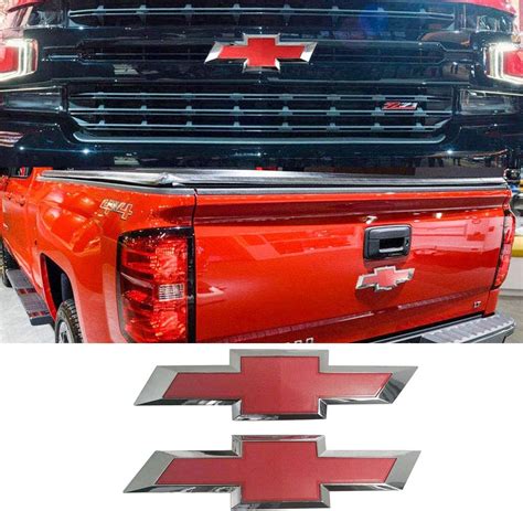 Silver Red Black Logo Fit For Chevy Chevy Gm Silverado 1500silverado