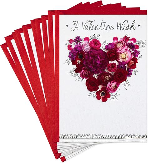 Amazon Com Hallmark Pack Of Valentines Day Cards Valentine Wish Valentine S Day Cards With