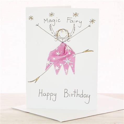 Handmade Personalised Happy Birthday Fairy Card By All