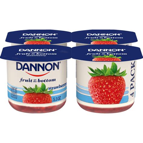 Dannon Fruit On The Bottom Low Fat Regular Yogurt Strawberry 53 Oz