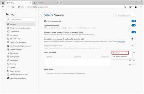 Updates Password Import Option Coming To Edge Browser Malwaretips